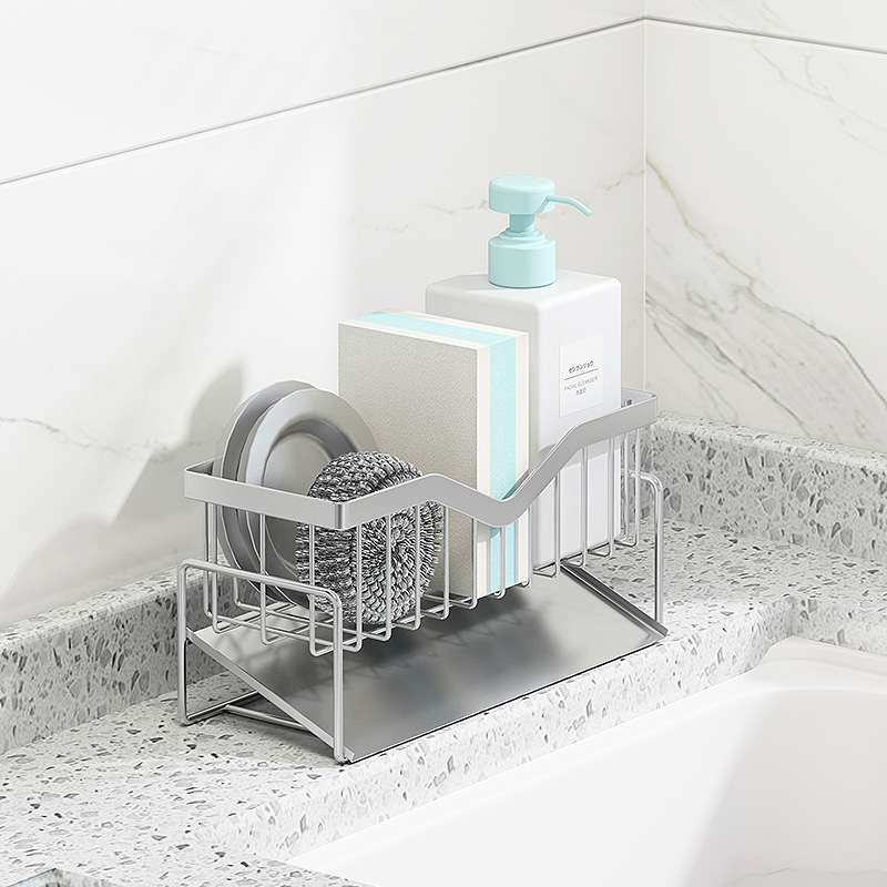 Kitchen sink sponge drainage storage rack organizer跨境香港