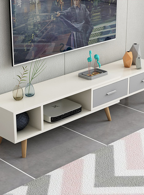 simple TV Storage cabinet tea table set retractable TV stand