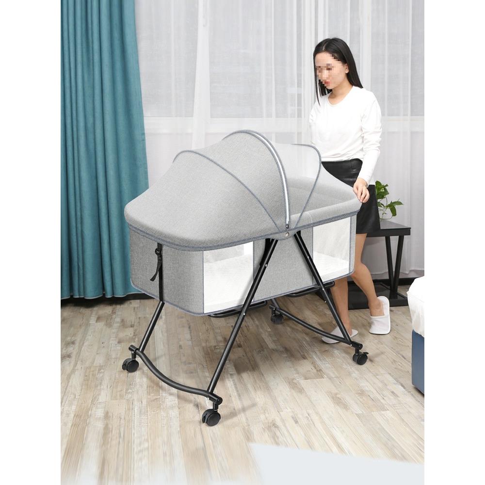 多功能可折叠婴儿床可移动便携式宝宝床新生儿小床摇篮床bb床带轮