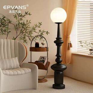 中古罗马柱落地灯客厅沙发旁边轻奢卧室意大利感氛围感装饰灯