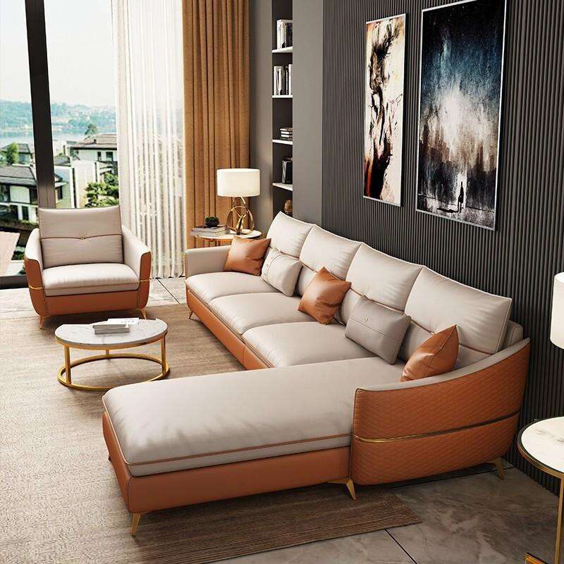 轻奢科技布沙发布艺客厅组合现代简约大小户型转角极简家具958