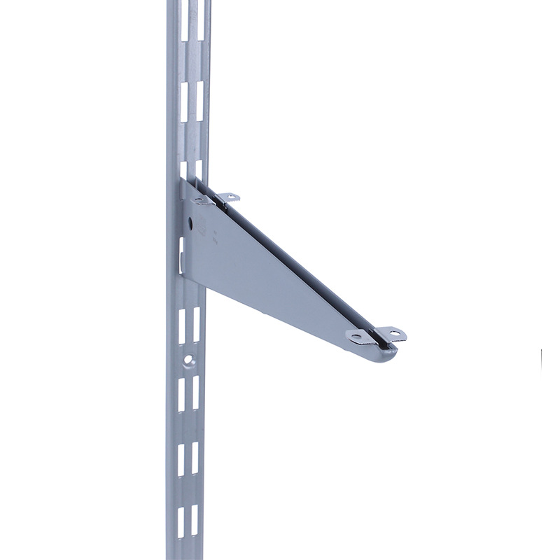 双槽墙轨支架可调节隔板托架墙面挂条柱储物间货架竖条