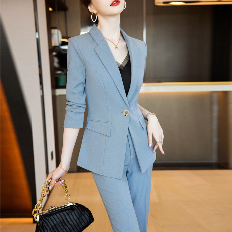 高级感西服套装女秋季时尚气质女神范职业正装西装外套工作服通勤