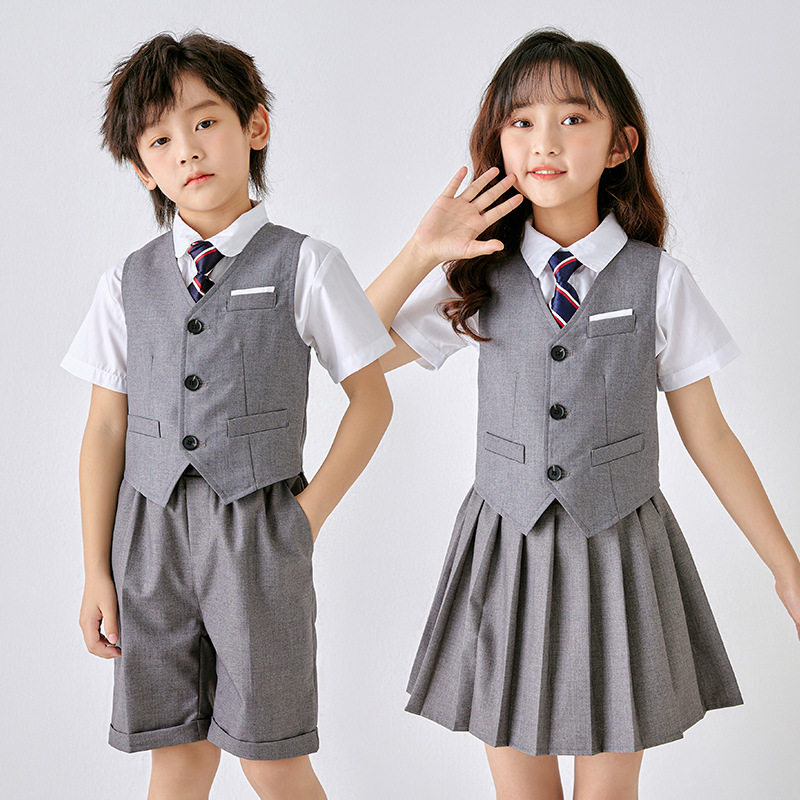 儿童英伦风校服中小学生大合唱
