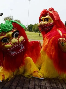 舞狮北狮整套北京狮子舞龙双人