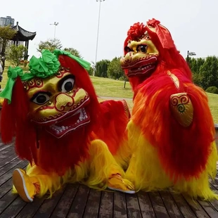 舞狮北狮整套北京狮子舞龙双人北狮舞狮道具醒狮全套民间工艺品