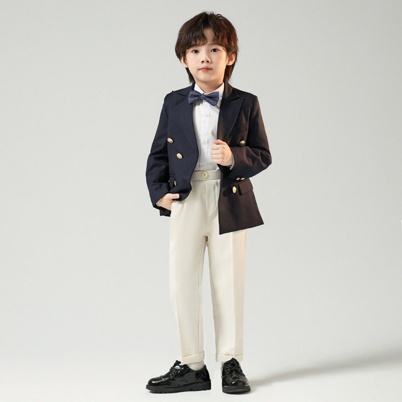 儿童西装帅气套装男童外套花童婚礼服钢琴演出表演服主持人小西服