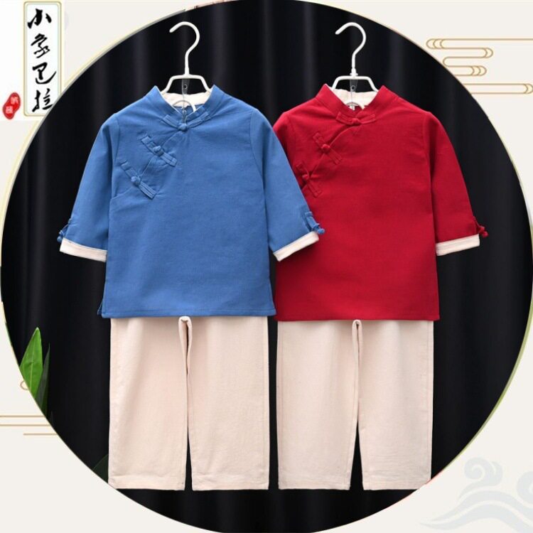 男童汉服宝宝唐装中国儿童书童