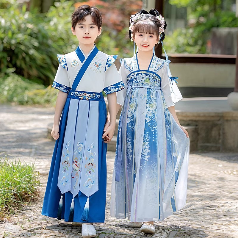男童汉服春秋中帅气连衣裙幼儿园