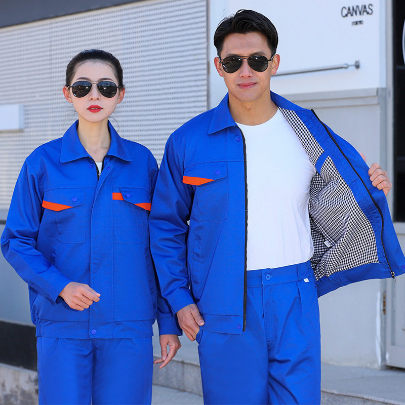 定制秋冬双层劳保工作服套装车间