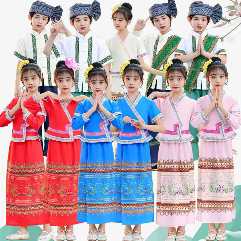 傣族服装男童少数民族儿童女童