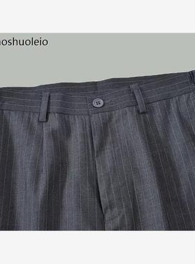 2023新款中国银行女西装裤中行行服灰色条纹裤子春夏上班工作服