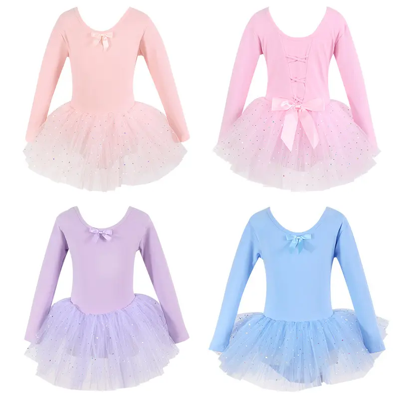 儿童舞蹈服女童练功服秋冬长袖