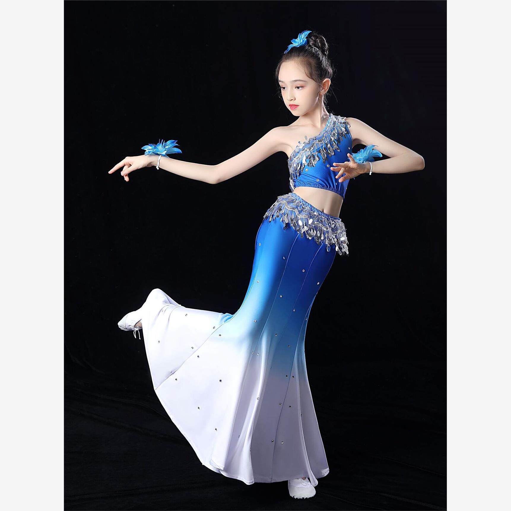 傣族舞蹈服装演出服儿童