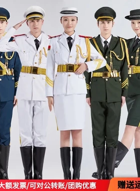 春秋礼兵服军乐队绿色演出服升旗仪式服装学生国旗班仪仗队升旗手
