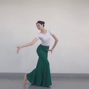 傣族舞蹈演出服装练功裙鱼尾表演服傣族服装女艺考民族舞裙孔雀舞