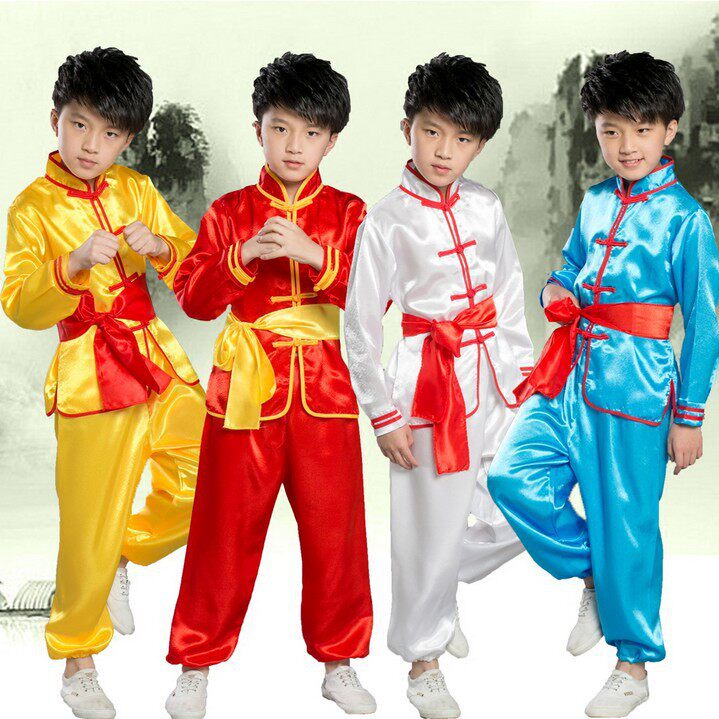 儿童武术表演比赛练功太极功夫