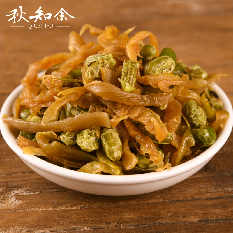青豆笋丝笋干豆子花生水煮五香豆杭州即食零食下酒菜临安农家特产