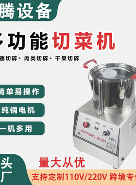 商用全自动碎菜机5 71015L多功能不锈钢肉浆绞肉机跨境蔬果切碎机