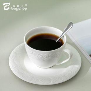 咖啡套具卡布奇诺骨瓷杯下午茶 BLUE GENTRY 咖啡杯碟套装 陶瓷欧式