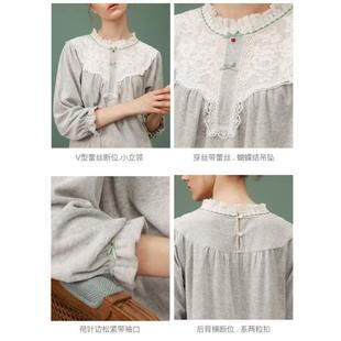 901C1简约CA家居服圆领901甜美 女睡裙BRIDA 丽亚棉长袖 嘉德冬季