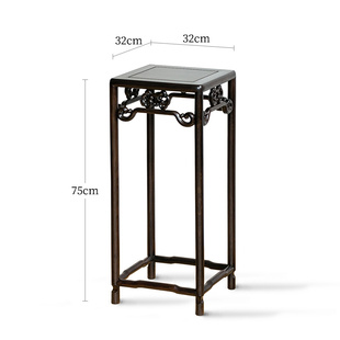 销黑檀木实木大花几新中式 禅意插花花瓶器皿落地木质底座客厅花厂