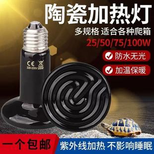 爬宠陶瓷加热灯泡爬虫宠物乌龟刺猬陆龟蜥蜴红外保温加温取暖温控