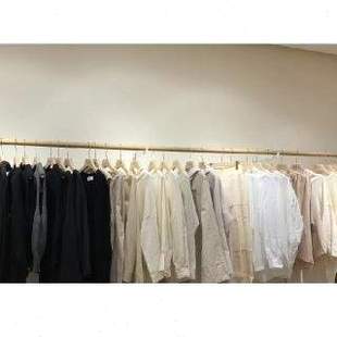 上墙货架铁艺侧挂墙架 架男女装 店展示架韩货衣架简约实木服装 服装