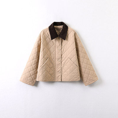 【花花推荐】菱格棉服外套