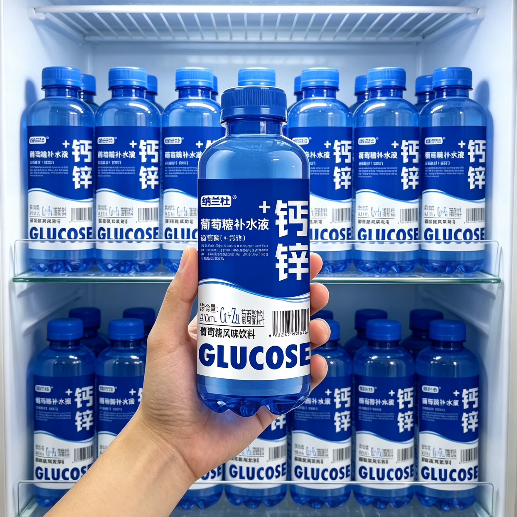【买一送一】葡萄糖补水液420ml*12瓶整箱钙锌微元素补充水分体力