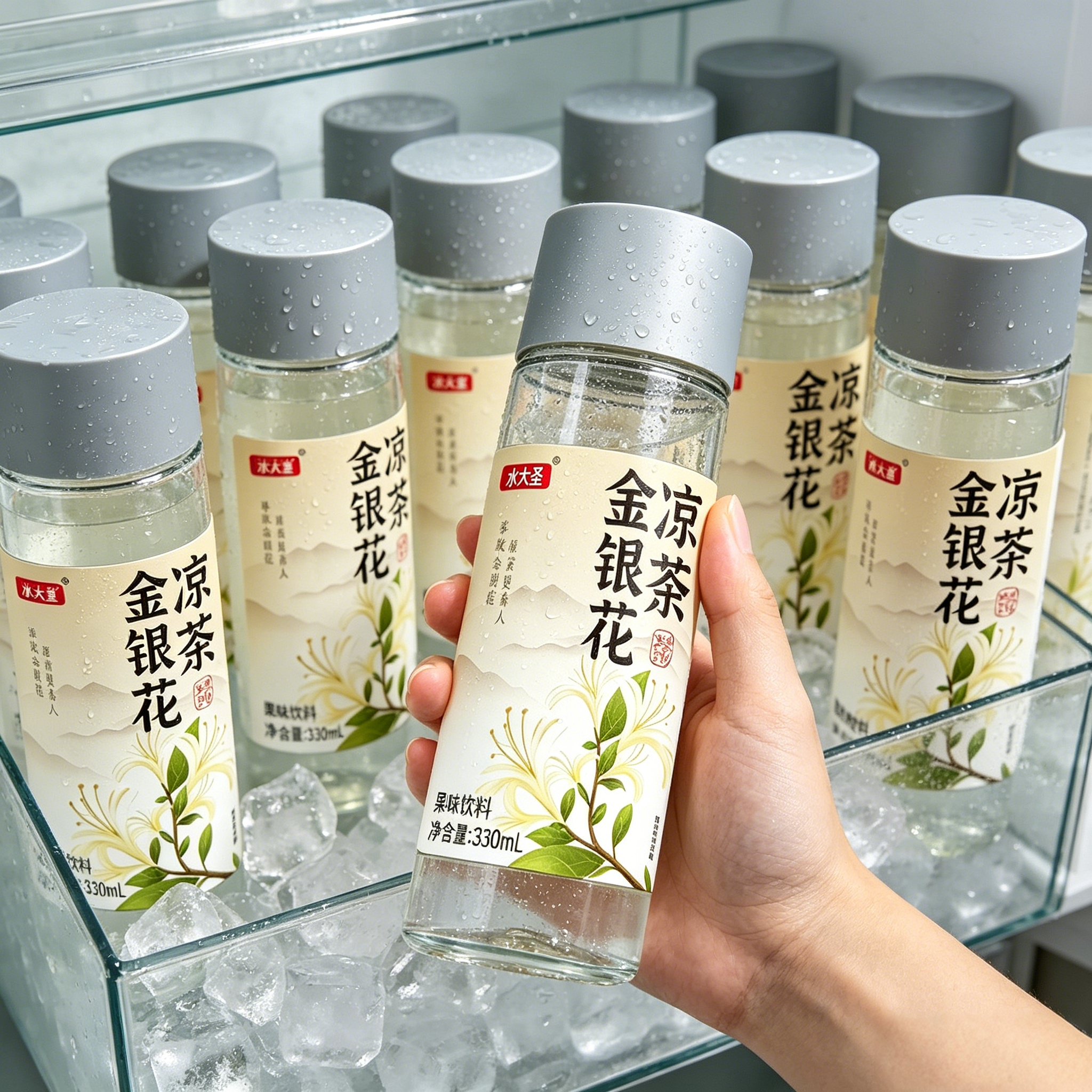 【买1送1箱】特价金银花凉茶330ml*12瓶夏季解渴清润草本植物饮料
