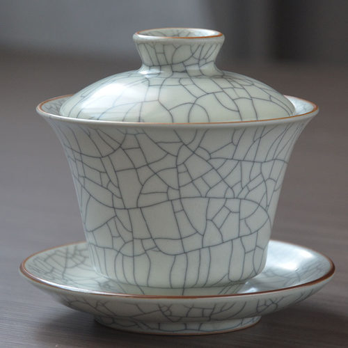 汝窑开片可养陶瓷中式古风泡茶碗