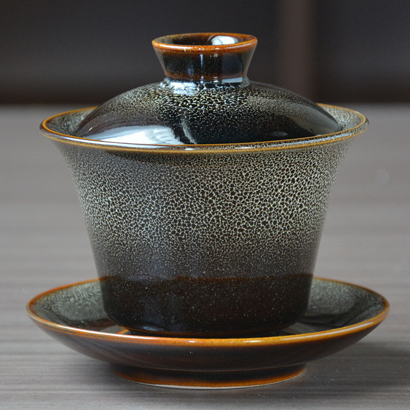 苍岚窑变兔毫灰三才盖碗中式古风泡茶碗家用功夫茶碗茶杯陶瓷茶具,餐饮具,盖碗,淘宝优惠券,粉丝福利购,淘宝优惠卷