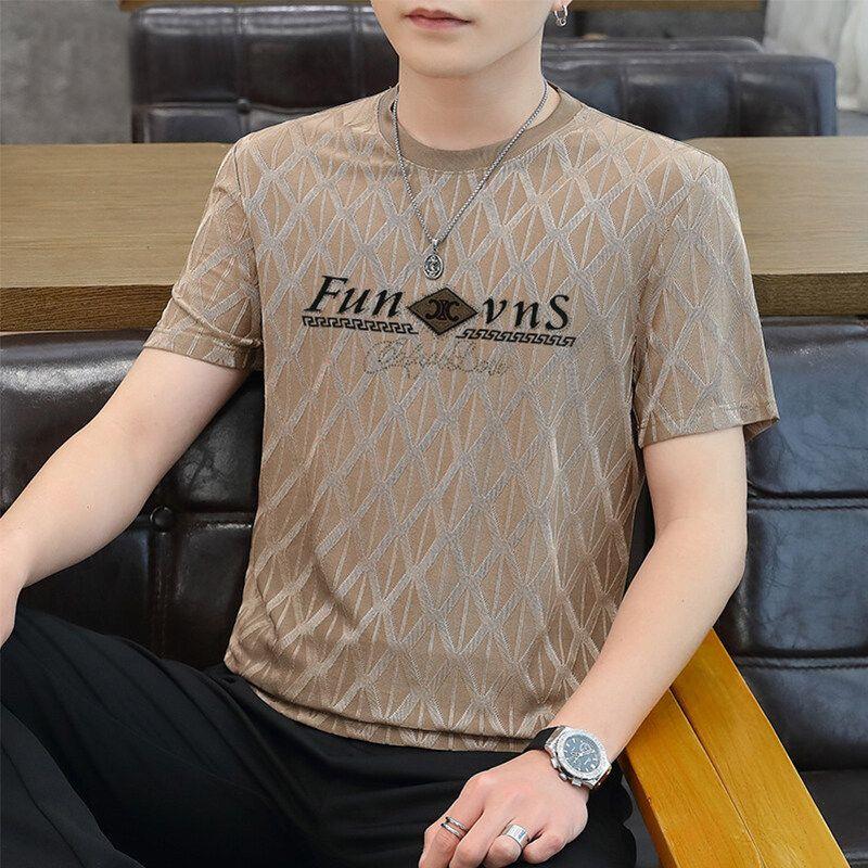 冰丝速干短袖T恤夏季男士