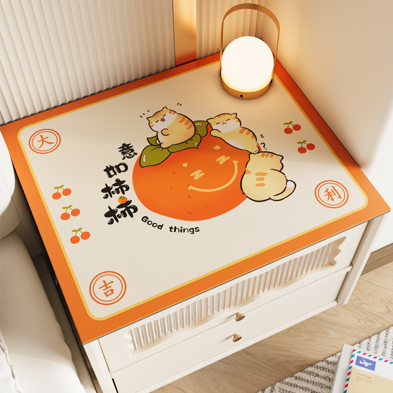 床头柜垫子轻奢ins风防水免洗冰箱洗衣机盖布硅胶桌垫桌面保护垫