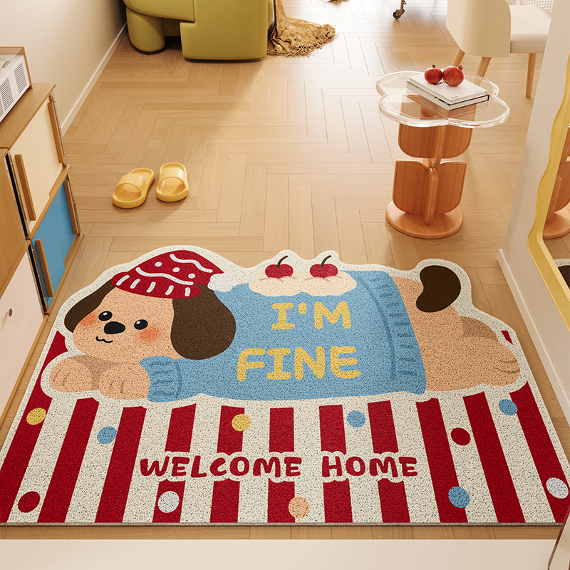 谁家小狗地垫从进门开始迎接你呀