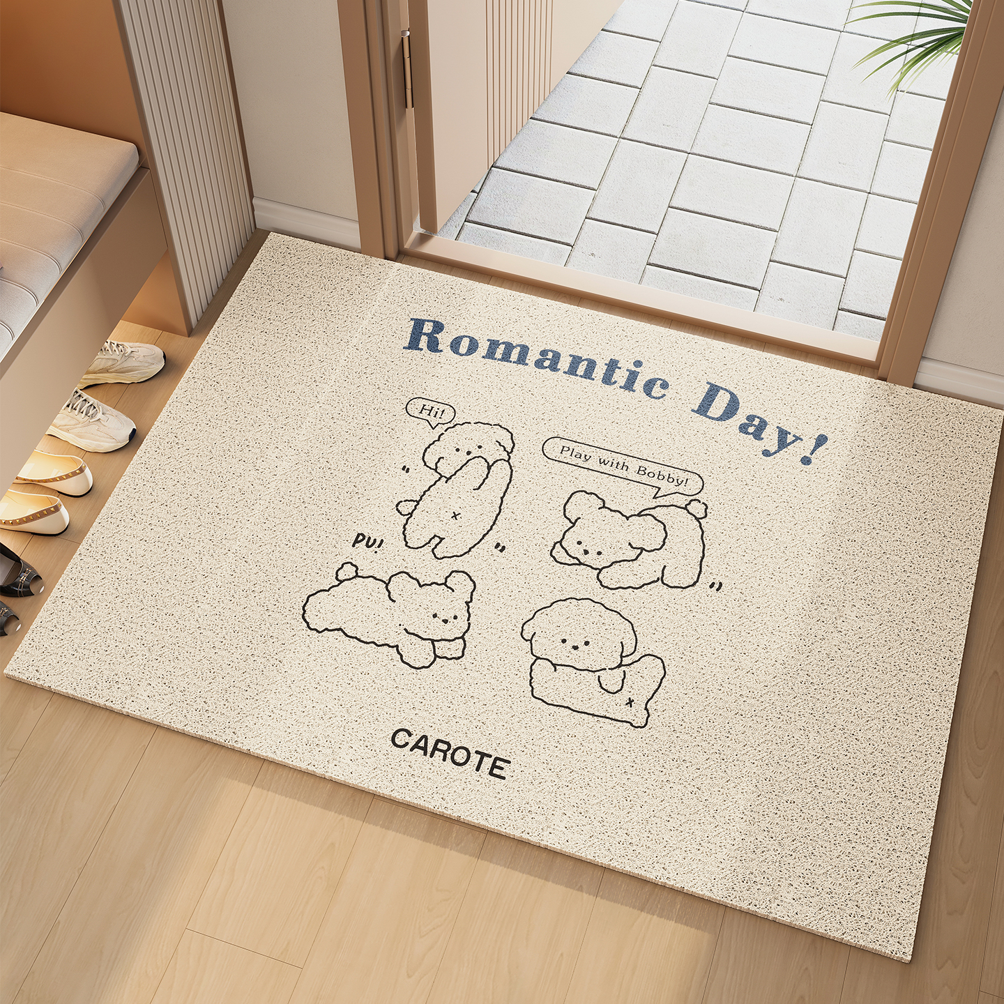 入户门丝圈地垫进门口脚垫室外高颜值耐脏pvc除尘垫门厅蹭土地毯