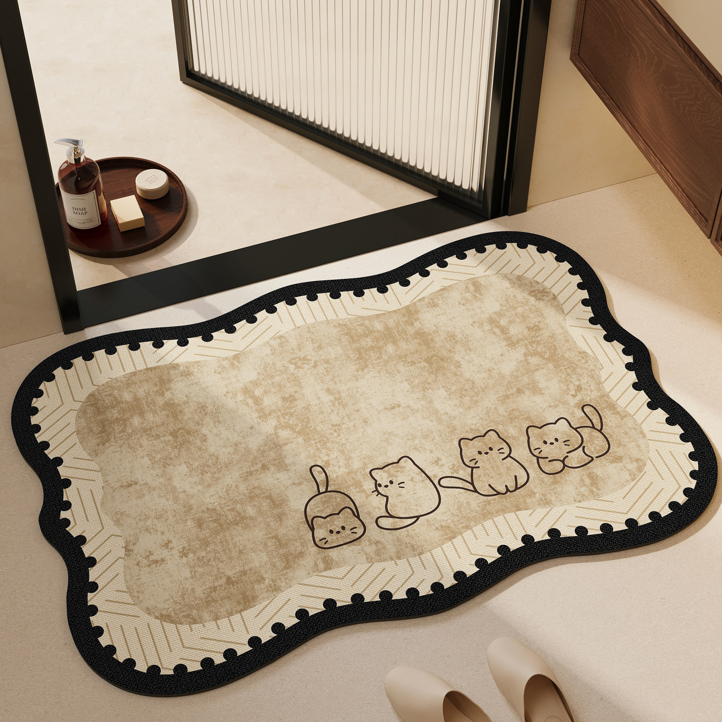 浴室门口地垫硅藻泥吸水速干脚垫卫生间防滑耐脏垫子家用厕所地毯,居家布艺,家用脚垫,淘宝优惠券,粉丝福利购,淘宝优惠卷