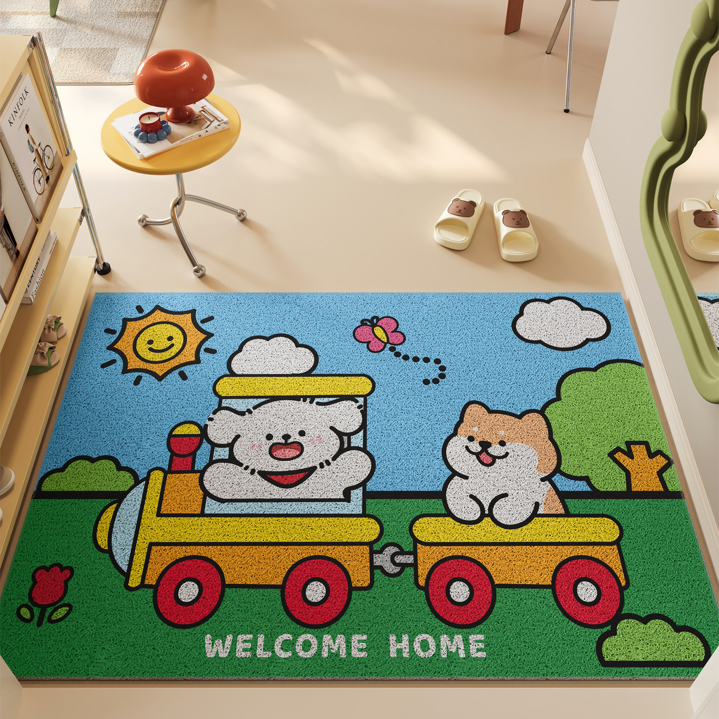 卡通丝圈入户门地垫门口进门蹭土脚垫玄关防滑耐脏免洗可裁剪地毯,居家布艺,入户地垫,淘宝优惠券,粉丝福利购,淘宝优惠卷