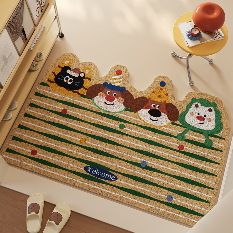 这个地垫是真的不舍得给他踩脏了