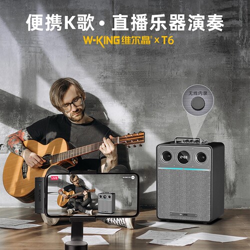 维尔晶T6户外K歌蓝牙音箱大功率