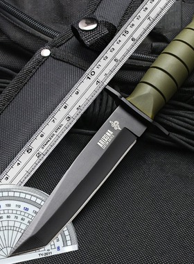 多功能直刀野外便携防身刀高硬度锋利水果刀多用刀垂钓小刀开刃