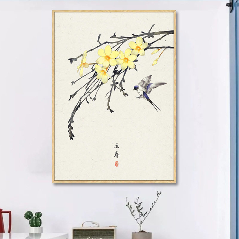 二十四节气diy数字油画手绘填色古风挂画数码手绘丙烯油彩怎么看?