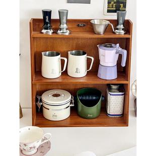 咖啡器具收纳柜家用收纳置物架压粉布粉器吧台工具咖啡杯收纳架子
