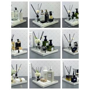样板房浴室摆件卫生间装饰品洗手台香薰卫浴托盘组合套装软装饰品