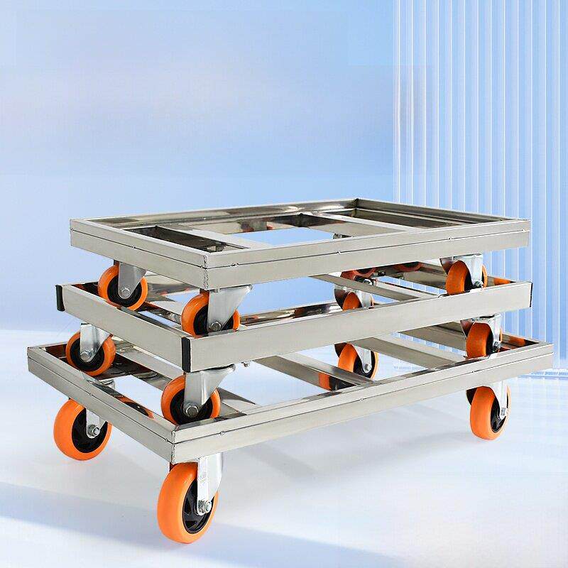 不锈钢光声龟车周转箱车拉杆平车可折叠物流推架车定制