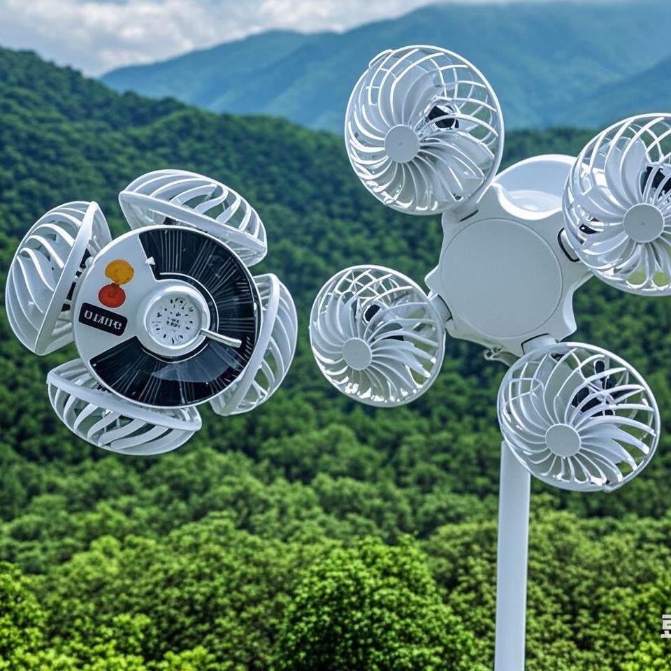 新款2025款创意可折叠太阳能足球灯吊扇灯太阳能足球吊扇灯