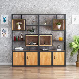 工业风铁艺隔断柜置物架北欧办公室客厅餐厅玄关装饰书架绿植屏风