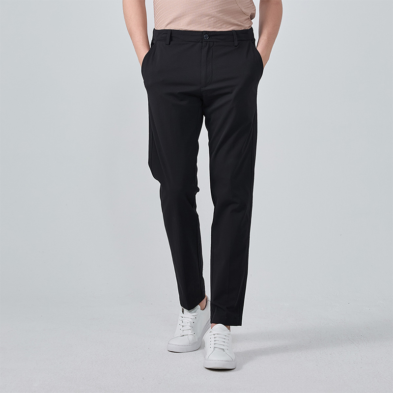 LIU·JO UOMO春秋微弹绣花烫钻修身休闲裤商务男士简约百搭长裤