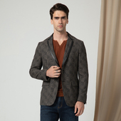 商务休闲平驳领格子西服外套上衣 秋冬款 LIU·JO UOMO男士